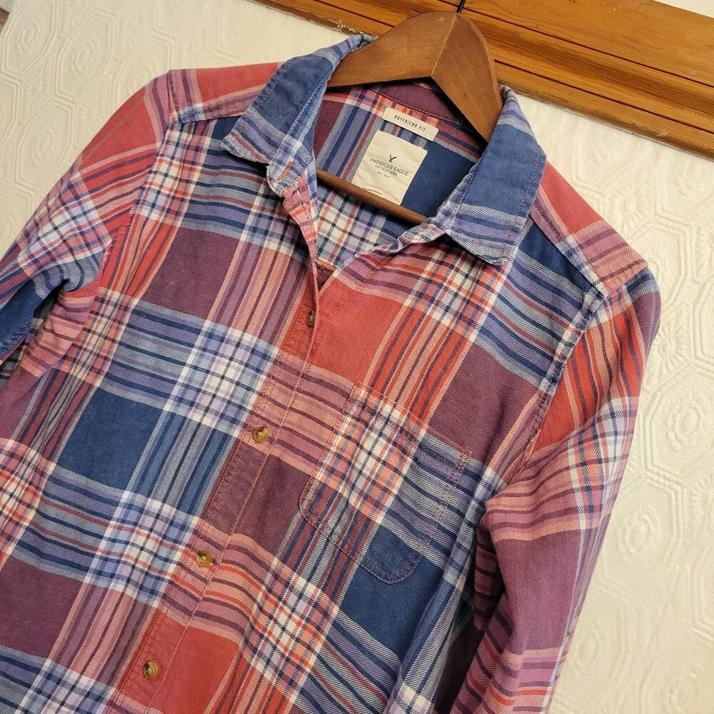 American Eagle Outfitters‎ Flannel Shirt Women's M — Boyfriend Fit